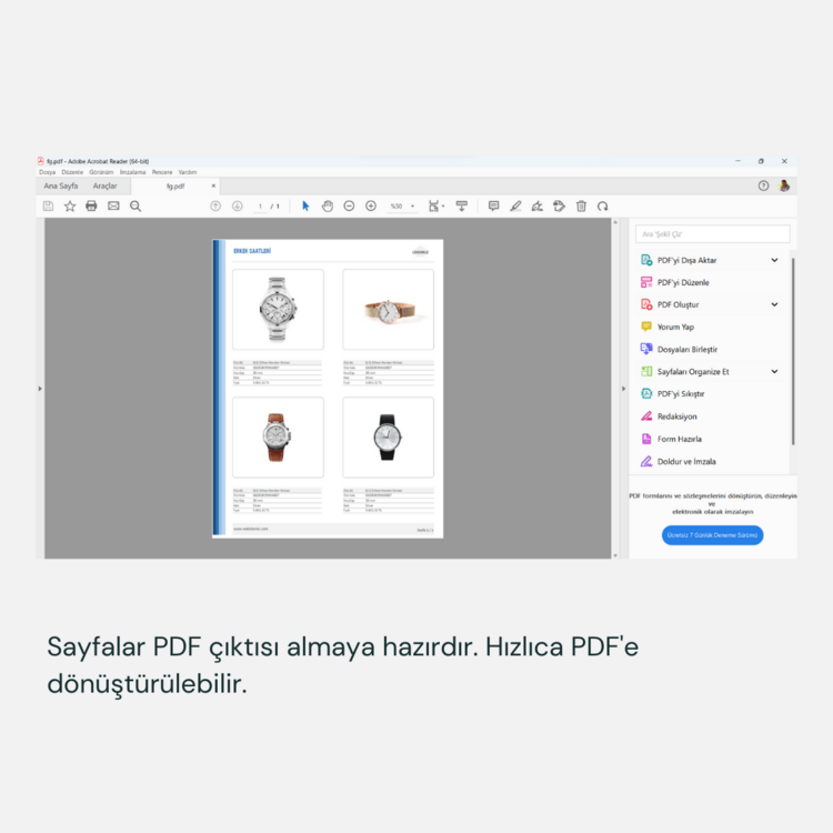 ÜRÜN KATALOĞU ŞABLONU - EXCEL