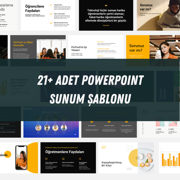 PROFESYONEL SUNUM ŞABLON PAKETİ (21+ ADET)