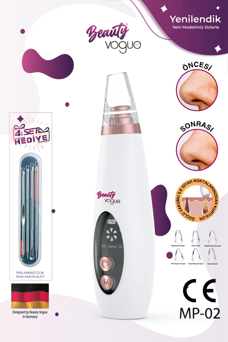 Beauty Vogue Vakumlu Siyah Nokta-akne-sivilce-clean Yüz-cilt Temizleme Bakım Cihazı