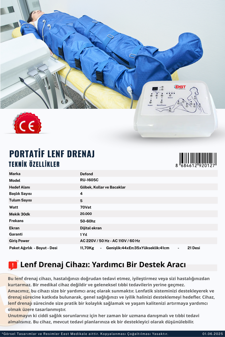 Masa üstü Lenf Drenaj Cihazı