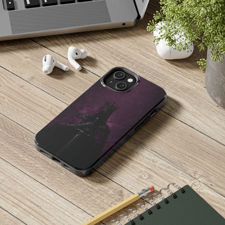 Mor Kraliyet Tasarımlı Flexible Cam Telefon Kılıfı