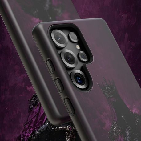 Mor Kraliyet Tasarımlı Flexible Cam Telefon Kılıfı