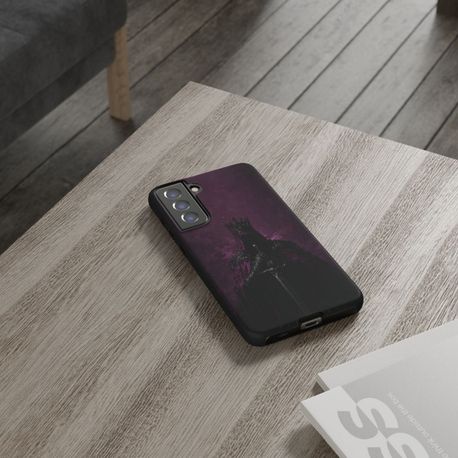 Mor Kraliyet Tasarımlı Flexible Cam Telefon Kılıfı