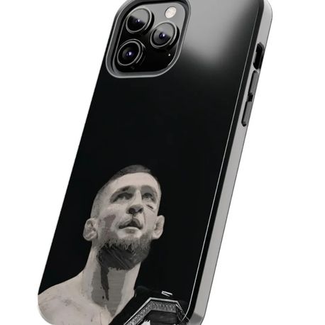 Khamzat Chimaev Tasarımlı Flexible Cam Telefon Kılıfı