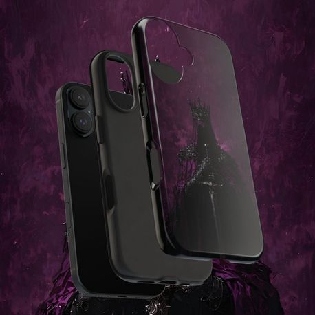 Mor Kraliyet Tasarımlı Flexible Cam Telefon Kılıfı