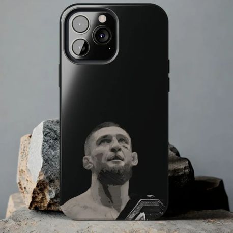 Khamzat Chimaev Tasarımlı Flexible Cam Telefon Kılıfı