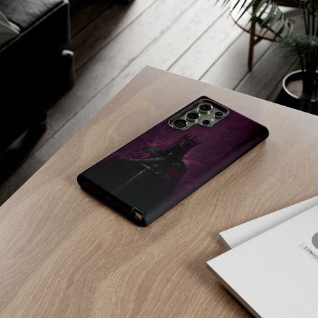Mor Kraliyet Tasarımlı Flexible Cam Telefon Kılıfı