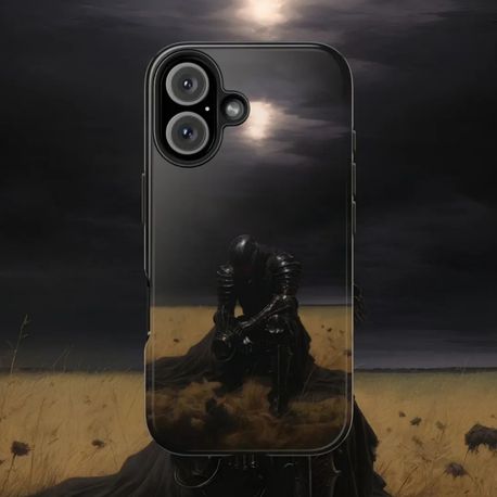 Kara Şövalye Tasarımlı Flexible Cam Telefon Kılıfı