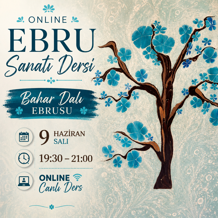 Online Ebru Dersi - Bahar Dalı