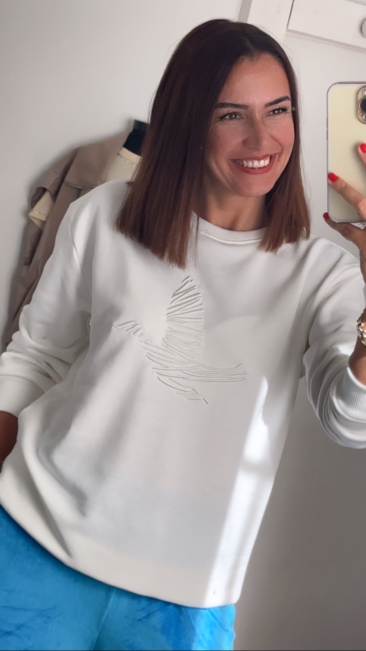 Sweatshirt Kuş Detay