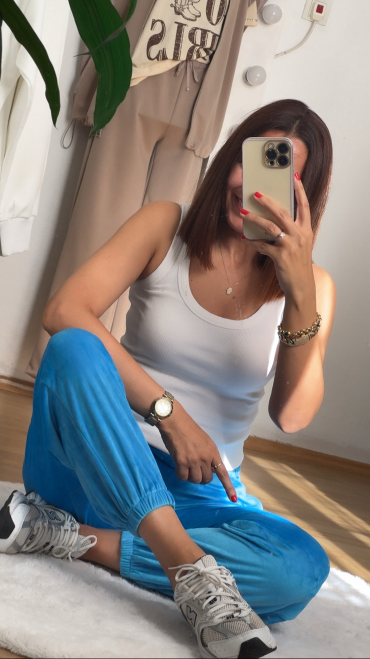 Kadife Spor Pantolon