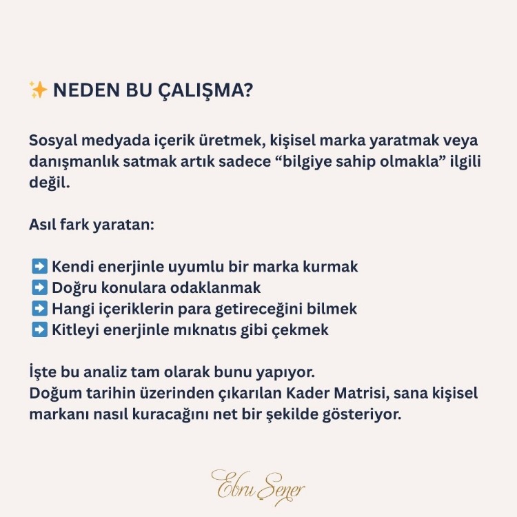 KİŞİSEL MARKA MATRİSİ ANALİZİ
