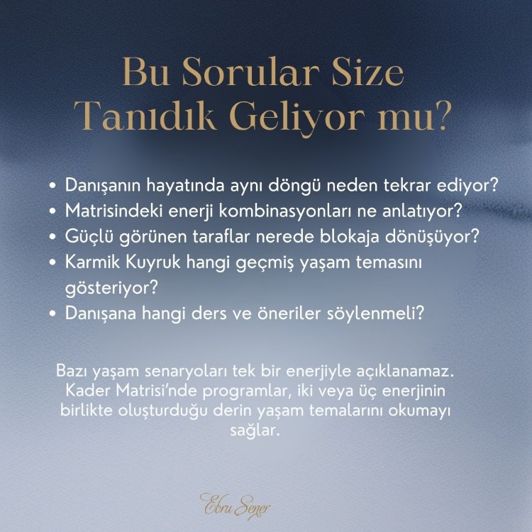 Temel Kurs: Kader Matrisinde 120 Program