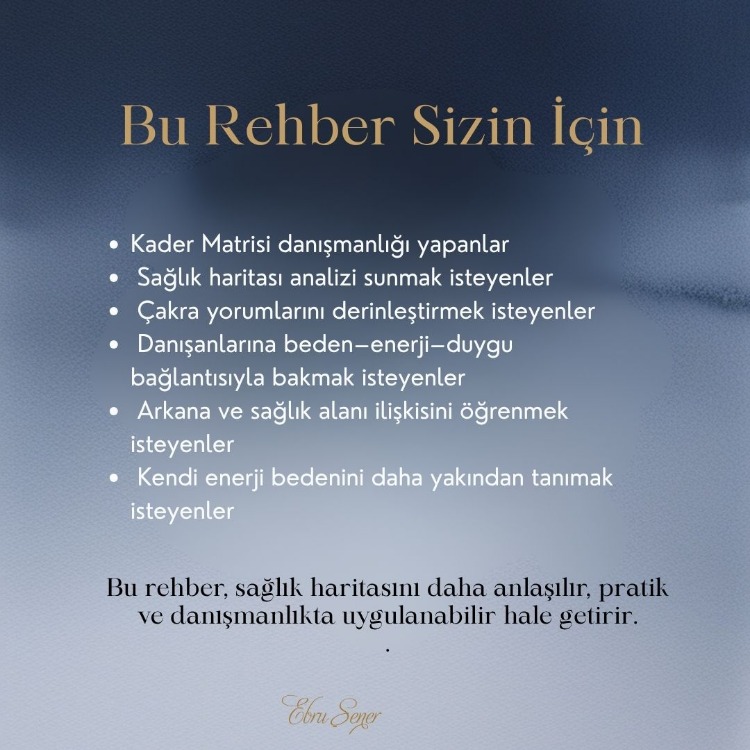 Temel Kurs: Kader Matrisinde Sağlık Haritası ve Çakra Analizi