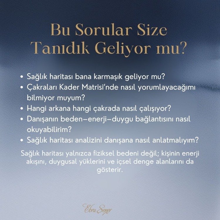 Temel Kurs: Kader Matrisinde Sağlık Haritası ve Çakra Analizi