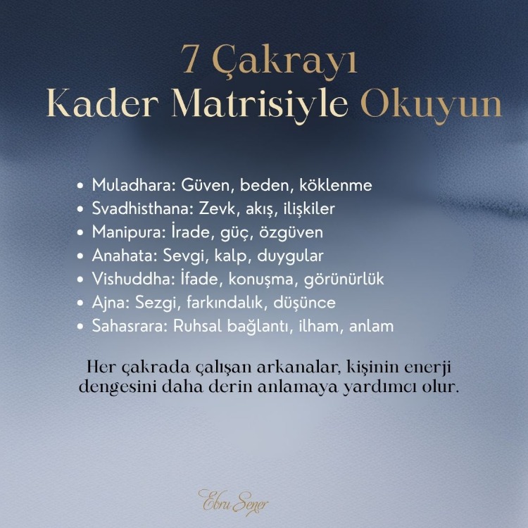 Temel Kurs: Kader Matrisinde Sağlık Haritası ve Çakra Analizi