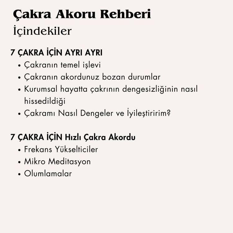 Modern Dünyada 7 Çakra Akoru Seti