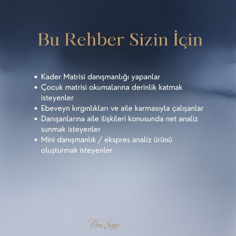 Kader Matrisinde Ebeveyn-Çocuk İlişkisi Temel Kursu
