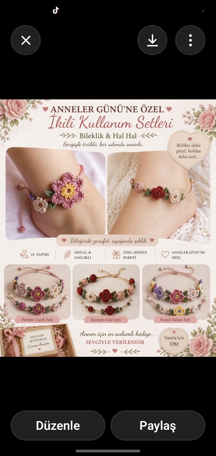 Bohem bileklik ve halhal takım 