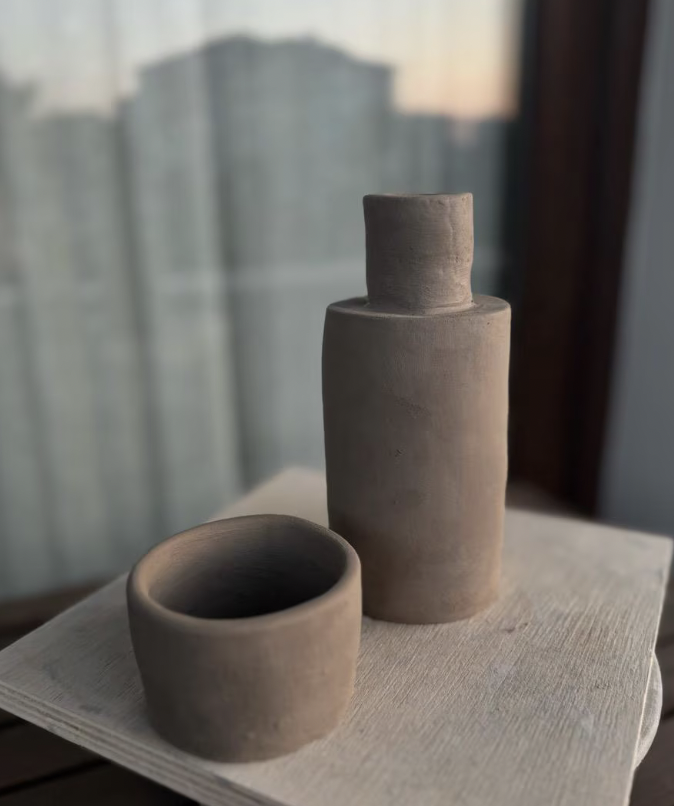 Bedside Carafe Set Pottery Template: