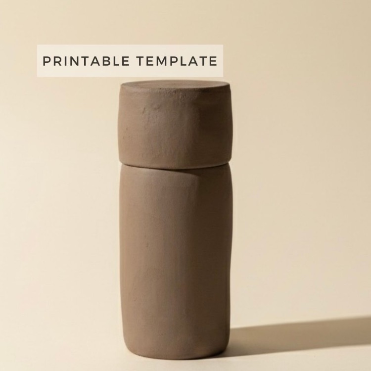 Bedside Carafe Set Pottery Template: