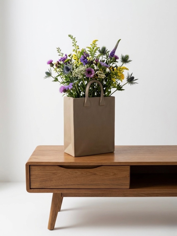 Paper Bag Vase Template: DIY Slab Building Pottery (Printable PDF Download A4 size)