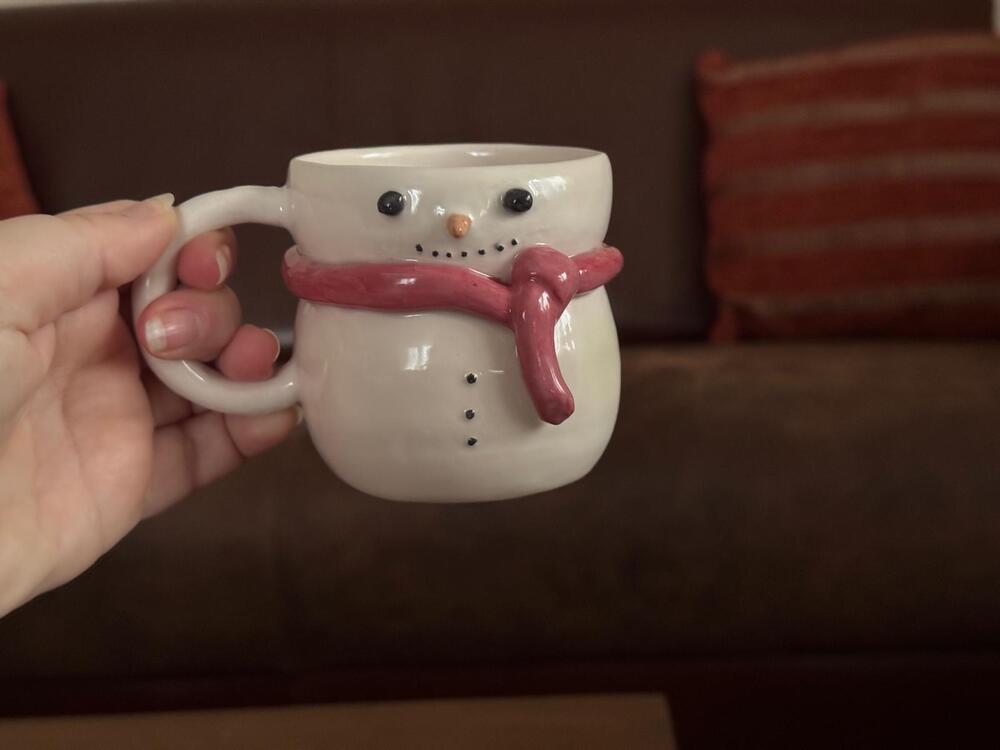 3d Atkılı Kardan Adam Yılbaşı Kupa