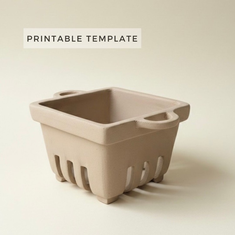 Berry Bowl Template - Printable PDF