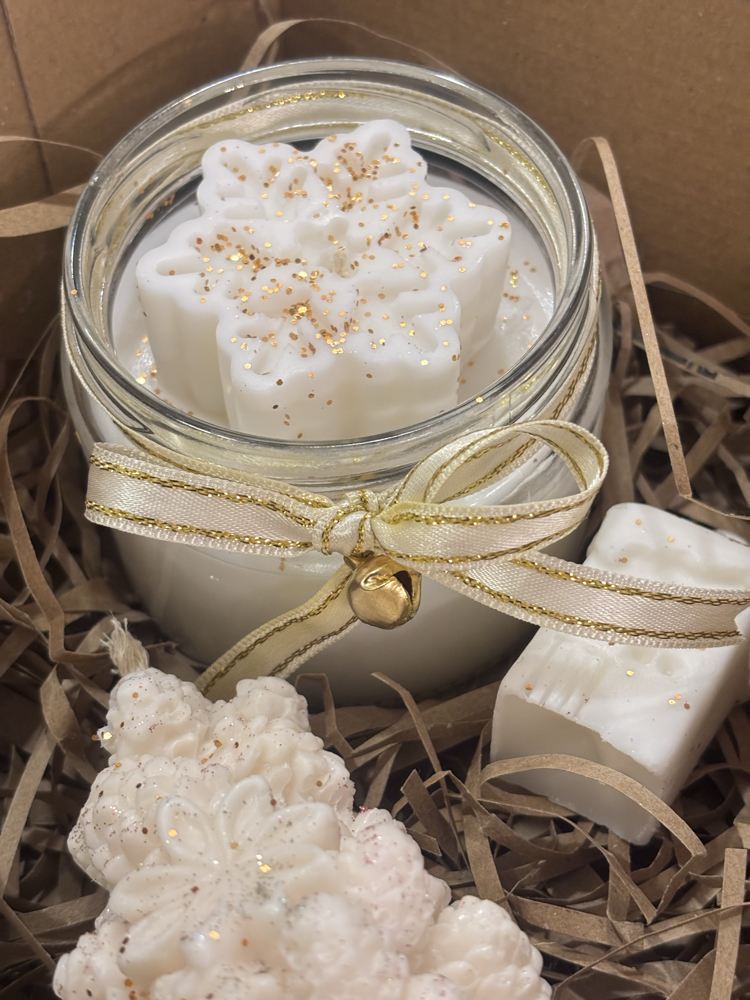 Winter Glow – Yeni Yıl El Yapımı Mum Hediye Seti