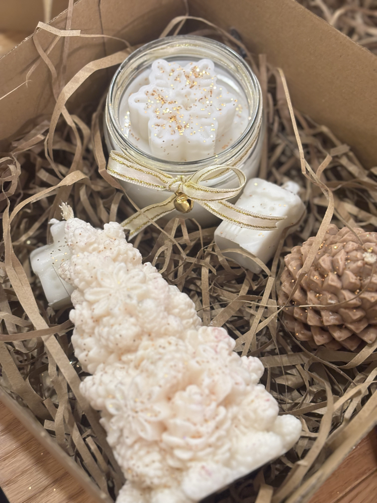Winter Glow – Yeni Yıl El Yapımı Mum Hediye Seti