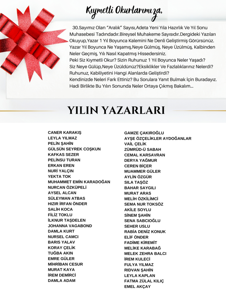 30.SAYI ARALIK