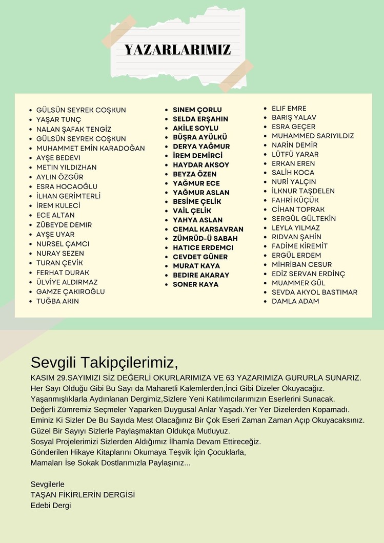 KASIM 29.SAYI