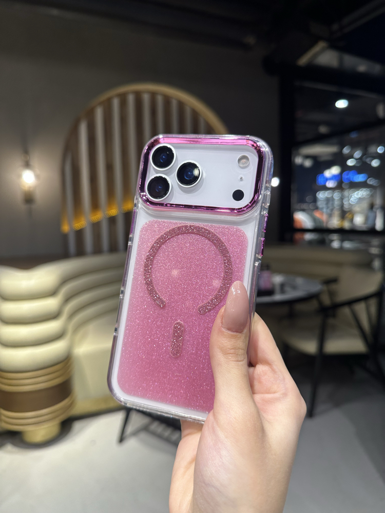 Pembe magsafeli kılıf