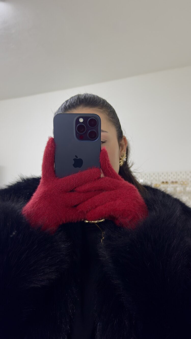 Peluş flora eldiven