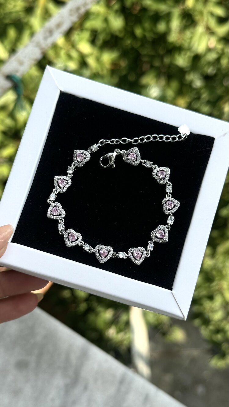 Pink love bileklik |Altın kaplama