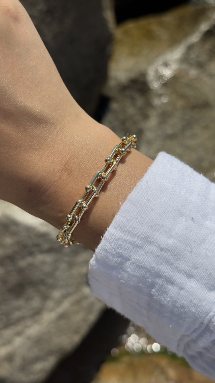 Ataç zincir bileklik | 14K VİP KAPLAMA