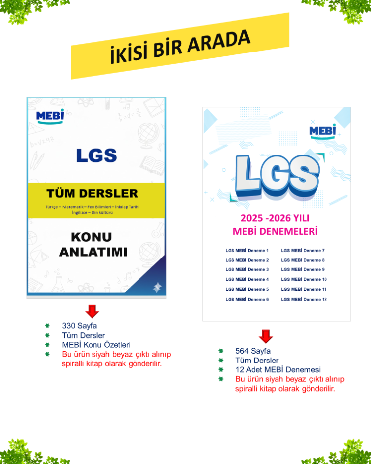 LGS MEBİ Tüm Dersler Konu Anlatımı + MEBİ Denemeleri