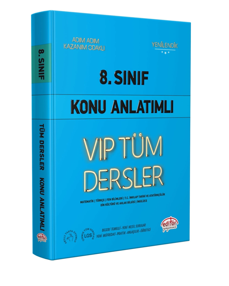 8.Sınıf Tüm Dersler Konu Anlatımlı Kitap + Yazılı Seti