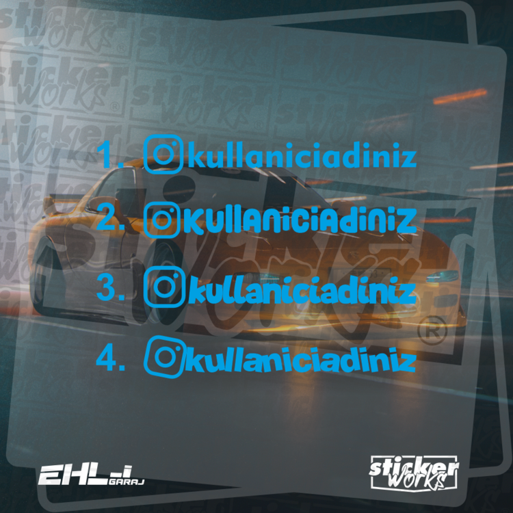 İnstagram Kullanıcı Adı Sticker