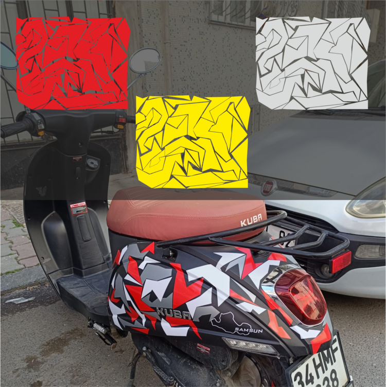 Parça Kamuflaj Sticker