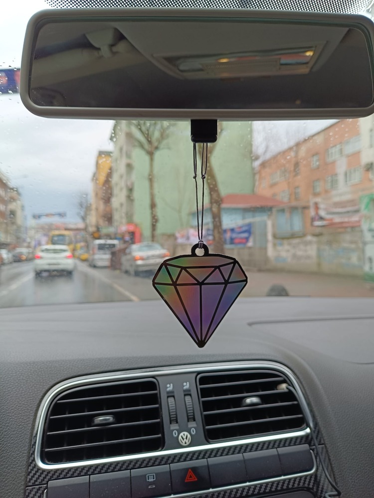 Elmas Hologram Ayna Süsü