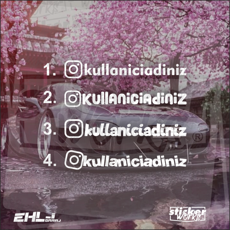 İnstagram Kullanıcı Adı Sticker