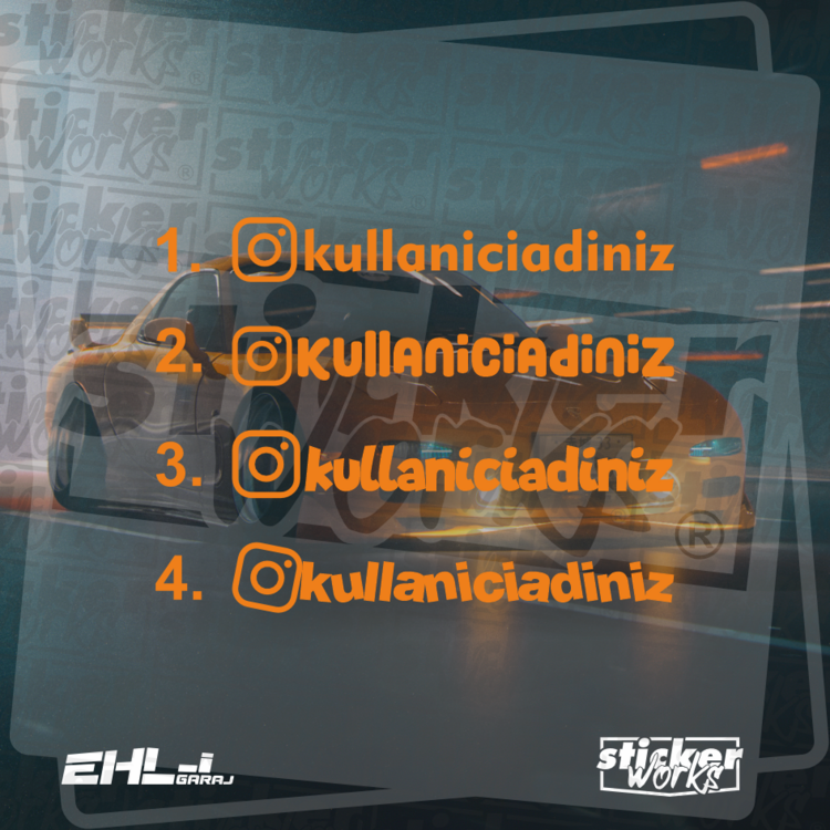 İnstagram Kullanıcı Adı Sticker