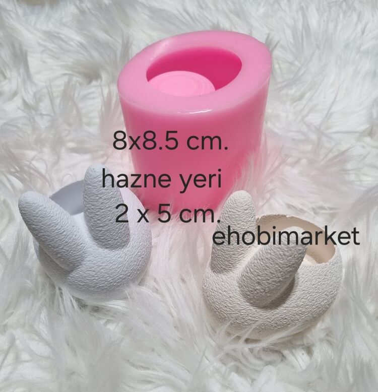 Tavşan mumluk silikon kalıp