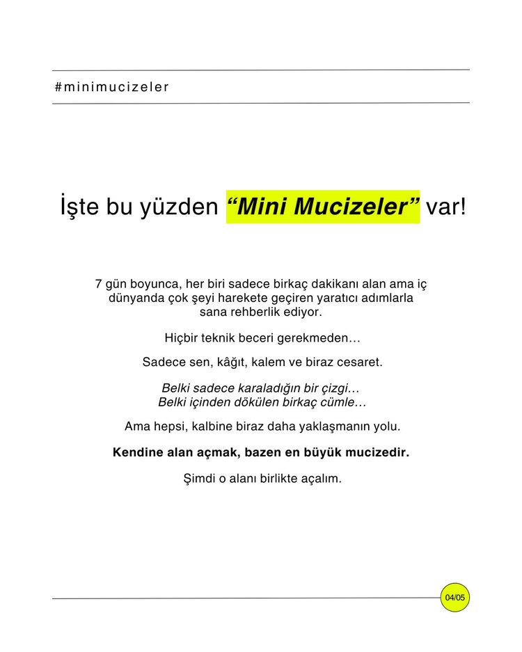 "Mini Mucizeler: 7 Günlük Yaratıcı Keşif" ( e-Kitap )