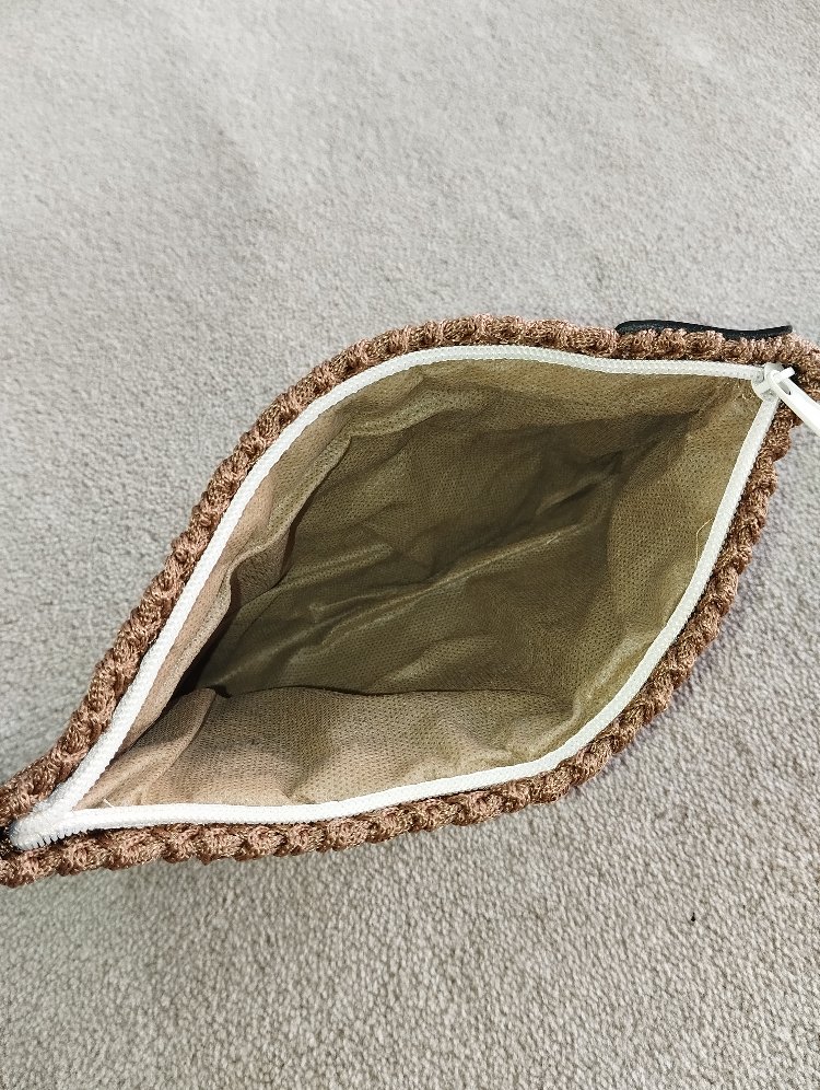 Makrome clutch kahverengi 