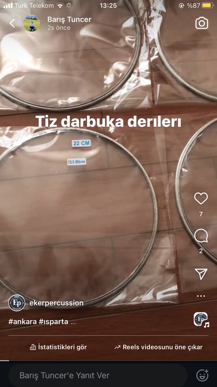 23cm darbuka derisi