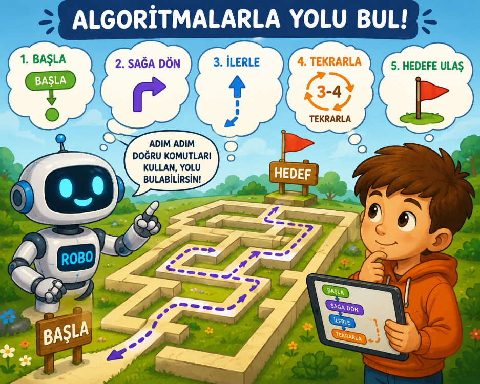 Minik Kaşifler İçin Dijital Dünya Algoritma ve Yapay Zeka Maceraları