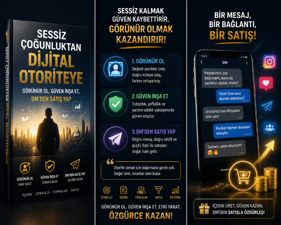 Sessiz Çoğunluktan Dijital Otoriteye: Görünür Ol, Güven İnşa Et, DM'den Satış Yap