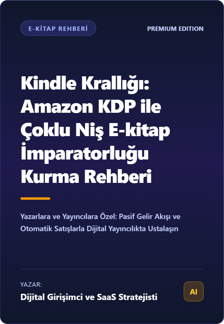 Kindle Krallığı: Amazon KDP ile Çoklu Niş E-kitap İmparatorluğu Kurma Rehberi